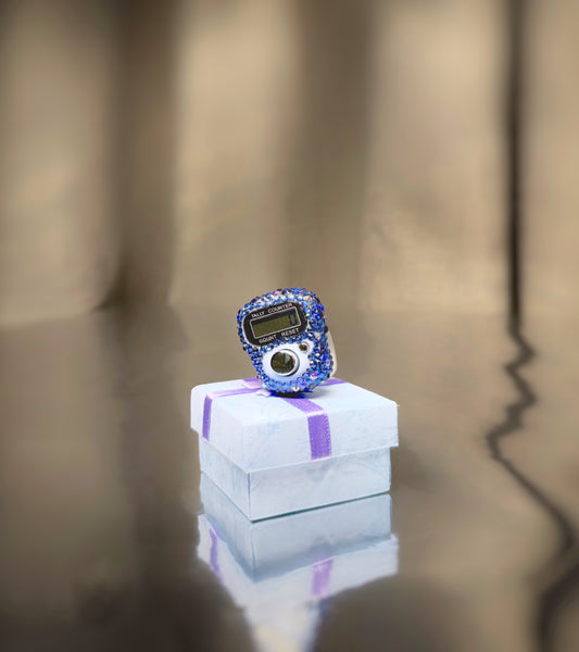 Sapphire Focus - Royal Blue Digital Jaap Mala Counter for Mantra Chanting & Meditation