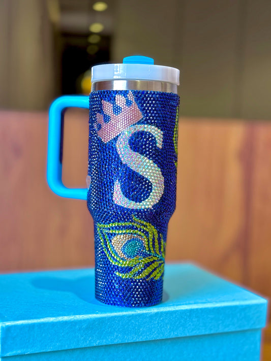 The Divine Radiance Peacock tumbler🦚