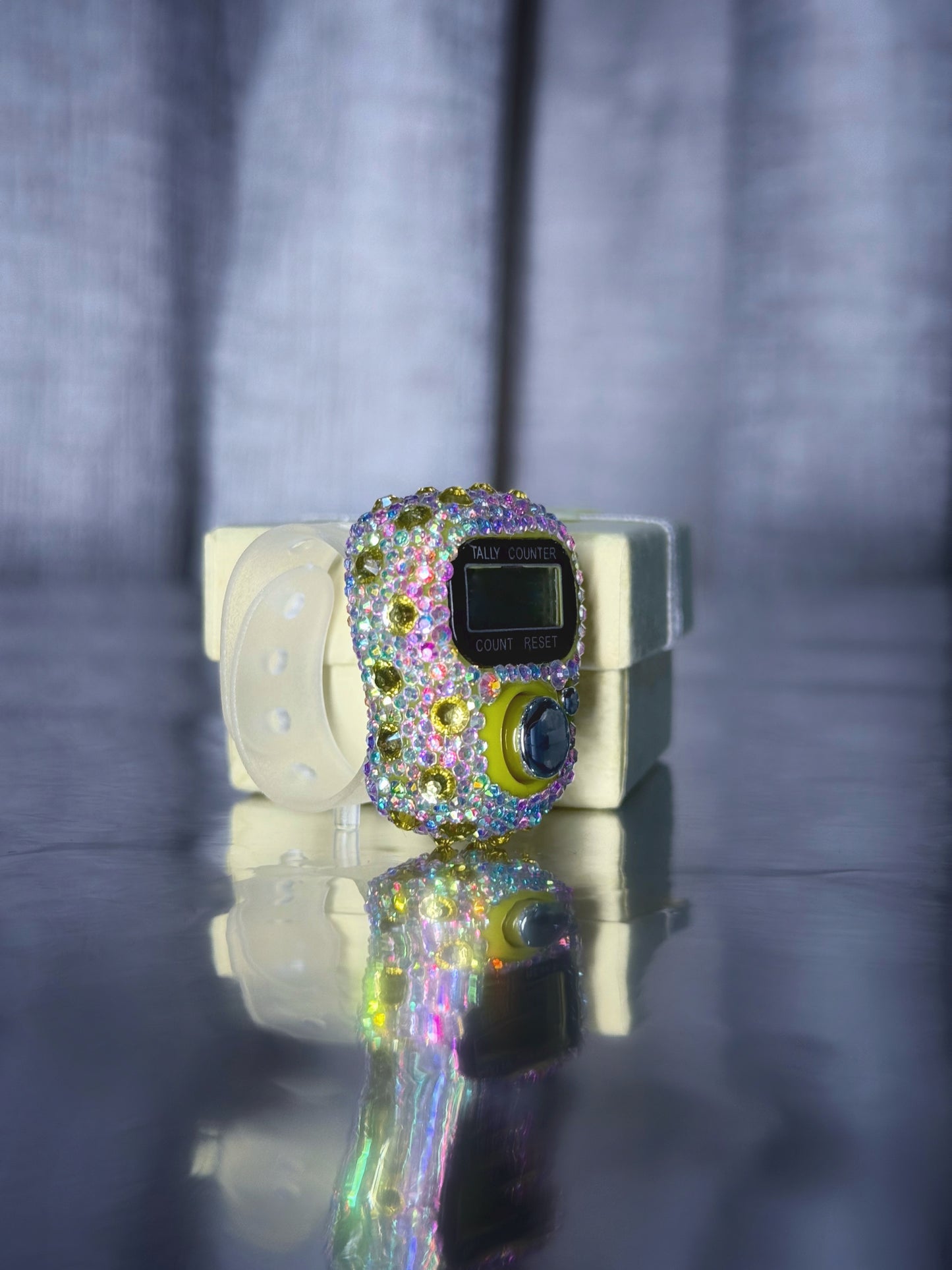 Solar Radiance - Yellow Digital Jaap Mala Counter for Mantra Chanting & Meditation