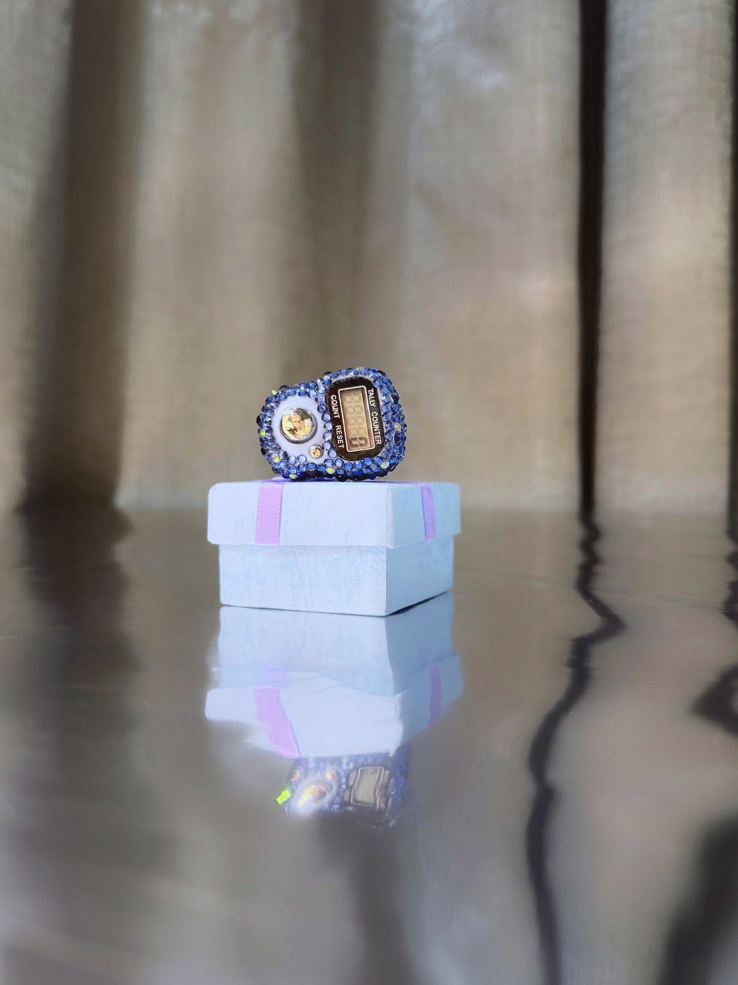 Sapphire Focus - Royal Blue Digital Jaap Mala Counter for Mantra Chanting & Meditation