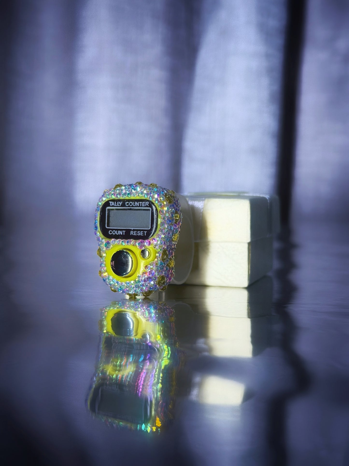 Solar Radiance - Yellow Digital Jaap Mala Counter for Mantra Chanting & Meditation